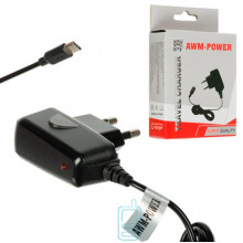 Мережевий зарядний пристрій AWM Power 0.8A Type-C black