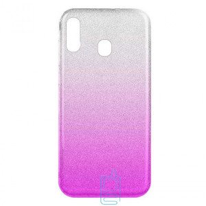Чехол силиконовый Shine Samsung A20 2019 A205, A30 2019 A305 градиент розовый