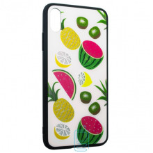 Чохол накладка Glass Case Apple iPhone XS Max Fruits