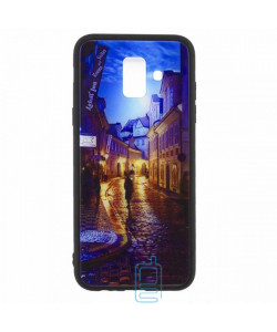 Чохол накладка Glass Case New Samsung A6 2018 A600 провулок