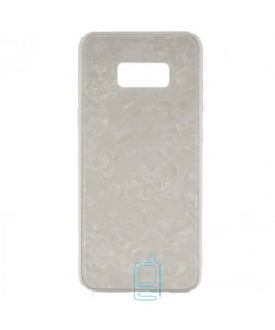 Чехол накладка Glass Case Мрамор Samsung S8 G950 белый