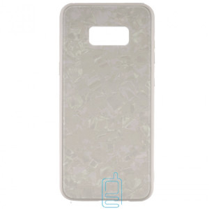 Чехол накладка Glass Case Мрамор Samsung S8 G950 белый