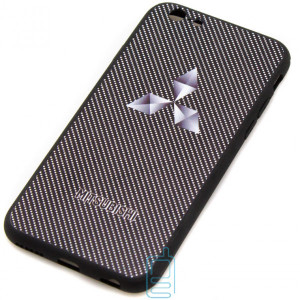 Чохол силіконовий MITSUBISHI CARBON Apple iPhone 6 чорний