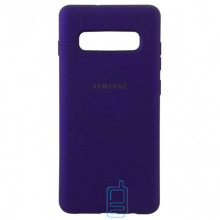 Чехол Silicone Case Full Samsung S10 G973 фиолетовый