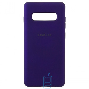 Чехол Silicone Case Full Samsung S10 G973 фиолетовый
