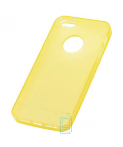 Чехол силиконовый Apple iPhone 5‏ матовый‏ желтый
