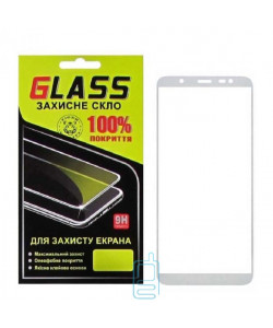 Захисне скло Full Glue Samsung J8 2018 J810 white Glass