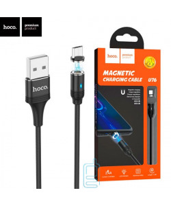 USB Кабель Hoco U76 ″Fresh magnetic″ micro USB 1.2М черный