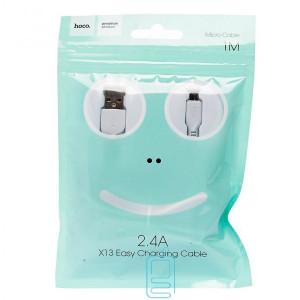 USB кабель HOCO X13 ″Easy Charge″ micro USB 1m белый