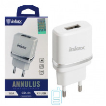 Мережевий зарядний пристрій inkax CD-44 1USB 1A white