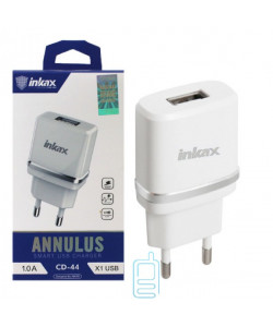 Мережевий зарядний пристрій inkax CD-44 1USB 1A white