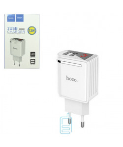 Сетевое зарядное устройство HOCO С39A Enchanting 2USB 2.4A white