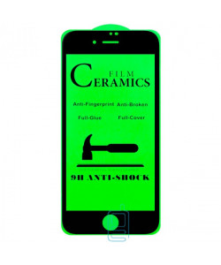 Захисне скло Ceramics Anti-shock Apple iPhone 7, iPhone 8 black тех.пакет