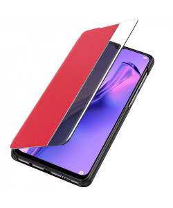 Чехол-книжка Smart View Cover для Samsung Galaxy S21 Plus – Красный / Светлое окошко