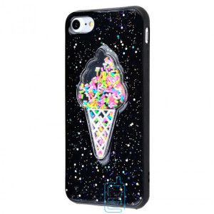 Чехол силиконовый Ice cream Apple iPhone 7, 8 черный