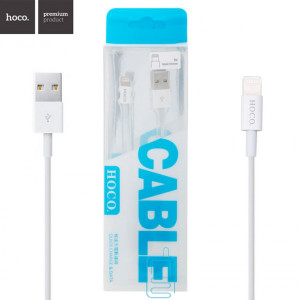 USB кабель Hoco UPL02 Apple Lightning 1.2m белый
