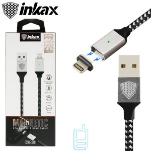 USB кабель inkax CK-50 Magnetic Apple Lightning 1м черный