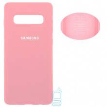 Чехол Silicone Cover Full Samsung S10 G973 розовый