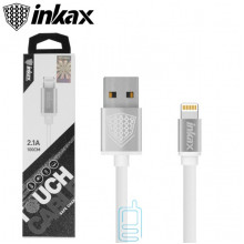 USB кабель inkax CK-09 Apple Lightning 1м сріблястий