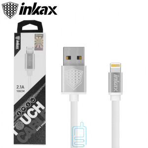 USB кабель inkax CK-09 Apple Lightning 1м сріблястий