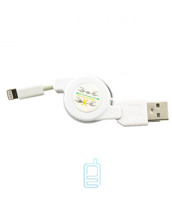 USB кабель рулетка iPhone 5S білий