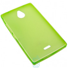 Чехол силиконовый цветной Nokia X2 Dual Sim зеленый