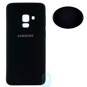 Чохол Silicone Cover Full Samsung A8 Plus 2018 A730 чорний