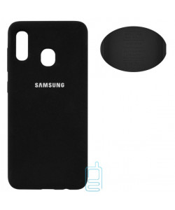 Чехол Silicone Cover Full Samsung A20 2019 A205, A30 2019 A305 черный