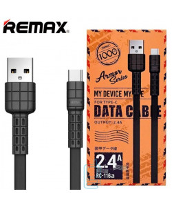 USB кабель Remax RC-116a Armor Type-C черный