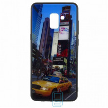 Чохол накладка Glass Case New Samsung A8 Plus 2018 A730 таксі