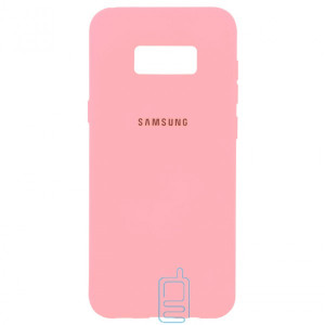 Чехол Silicone Case Full Samsung S8 Plus G955 розовый