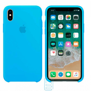 Чехол Silicone Case Apple iPhone XS Max голубой 16