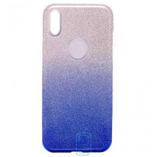 Чехол силиконовый Shine Apple iPhone X, XS градиент синий