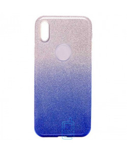 Чехол силиконовый Shine Apple iPhone XS Max градиент синий