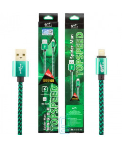 USB кабель King Fire SZ-025 Apple Lightning 1m зеленый