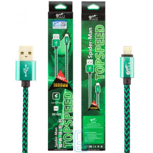 USB кабель King Fire SZ-025 Apple Lightning 1m зелений