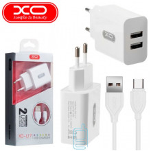 Сетевое зарядное устройство XO L17 2USB 2.1A Type-C white