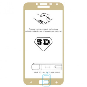 Защитное стекло 5D Samsung J4 2018 J400 gold тех.пакет