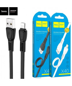USB кабель Hoco X40 "Noah" Apple Lightning 1m чорний