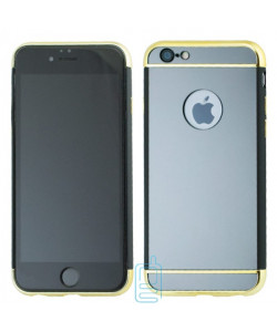 Чохол-накладка Mirror Apple iPhone 6 чорно-золотистий