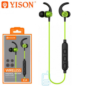 Bluetooth навушники з мікрофоном Yison E14 чорно-зелені