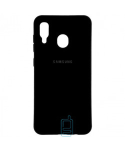Чехол Silicone Case Full Samsung A40 2019 A405 черный