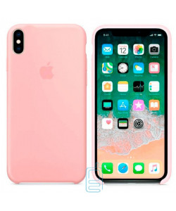 Чехол Silicone Case Apple iPhone XS Max бледно-розовый 19