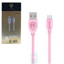 USB кабель Lenyes LC768v micro USB 1m розовый