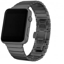 Ремешок металлический Apple Watch 38mm – 1 Bead Metal (черный)