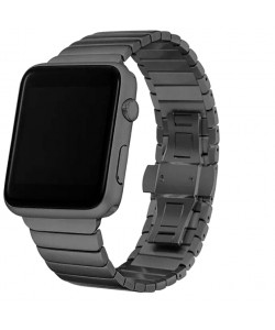Ремешок металлический Apple Watch 38mm – 1 Bead Metal (черный)