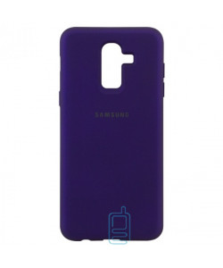 Чехол Silicone Case Full Samsung J8 2018 J810 фиолетовый