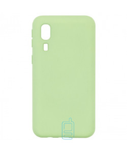 Чехол Silicone Cover Full Samsung A2 Core A260 салатовый