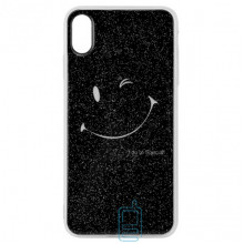 Чохол силіконовий Glue Case Smile shine iPhone XS Max чорний