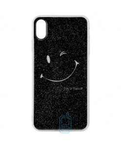 Чехол силиконовый Glue Case Smile shine iPhone XS Max черный